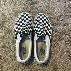 Women’s Black and White Checkered Vans